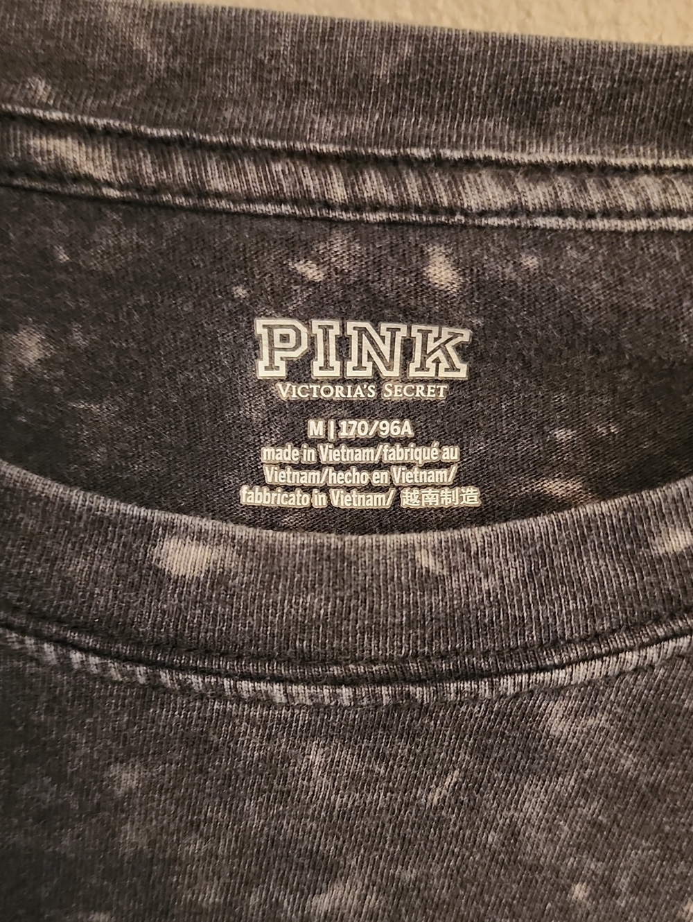 PINK Victoria's Secret Mineral Wash Long Sleeve Shirt - Charcoal - Picture 3 of 16